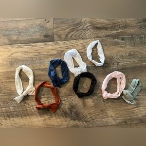 Bundle of infant hair bow headbands - 8 piece set